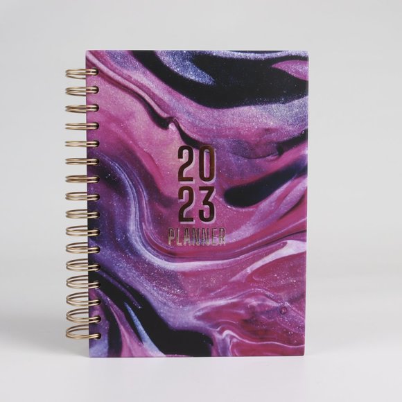 17 Month Academic Planner, Weekly & Monthly Spreads, August  ✨Pretty Purple Lavender 2023 Spiral Planner (A5 Size)